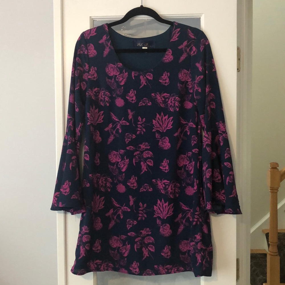 **3 for $10!** Blue rain dress with bell sleeves